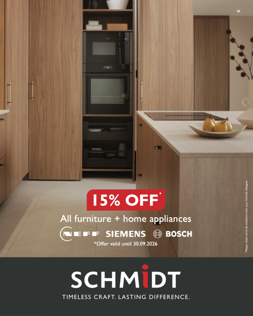 15% off kitchen furniture and home appliances this September at Schmidt Solihull