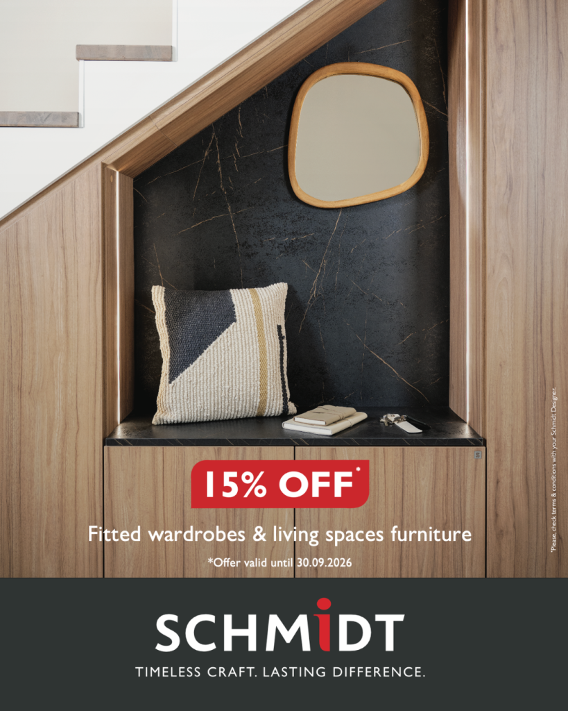 15% off fitted wardrobes and living space furniture this September at Schmidt Solihull